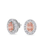 Photo of Shot Diva Collection Morganite 1 1/4 Carat T.W. Diamond Earring 14K White Gold [SE5050W-C000]