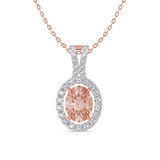 Photo of Shot Diva Collection Morganite 1 1/2 Carat T.W. Pendant 14K Rose Gold [SP5050R-C000]