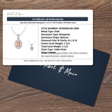 Shot Diva Collection Morganite 1 1/2 CT. T.W. Pendant 14K White Gold