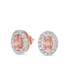 Photo of Shot Diva Collection Morganite 1/4 Carat T.W. Lab Grown Diamond Solitaire Earring 14K Rose Gold [SE5902R-C000]