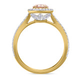 Photo of Shot Diva Collection Morganite 2 7/8 ct tw. Lab Grown Morganite Oval Solitaire Engagement Ring 14K Yellow Gold [BT5902YE-C000]