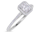 Photo of Shot Diva Collection Carter 1 1/2 ct tw. Lab Grown Diamond Radiant Solitaire Bridal Set 950 Platinum [BT5904PE-Z095]