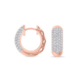 Photo of Shot Diva Collection Victorious Huggies 2/3 CT. T.W. Lab Grown Diamond Earring 14K Rose Gold [CE5903R]