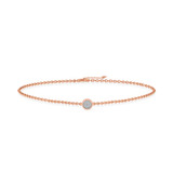 Photo of Kimberly D. 1/20 Carat T.W. Anklet 10K Rose Gold [AN5817R]