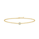 Photo of Kimberly D. 1/20 Carat T.W. Anklet 14K Yellow Gold [AN5817Y]