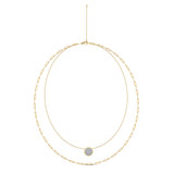 Photo of Kimberly D. 1/4 Carat T.W. Natural Diamond Round Cluster Necklace 14K Yellow Solid Gold [NK5813Y]