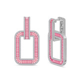 Photo of The Pink Flair Collection 1 1/3 Carat T.W. Diamond Earring 14K White Gold [CE5842W]