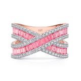 Photo of The Pink Flair Collection 1 1/2 ct tw. Sapphire Ladies Band 14K Rose Gold [BT5846RL]