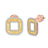 Photo of The Yellow Flair Collection 2/3 Carat T.W. Diamond Earring 14K Rose Gold [CE5847R]