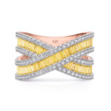 Photo of The Yellow Flair Collection 1 1/2 ct tw. Sapphire Ladies Band 14K Rose Gold [BT5853RL]