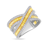 Photo of The Yellow Flair Collection 1 1/2 ct tw. Sapphire Ladies Band 14K White Gold [BT5853WL]