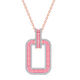 Photo of The Pink Flair Collection 2/3 CT. T.W. Pendant 14K Rose Gold [CP5844R]