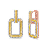 Photo of The Yellow Flair Collection 1 1/3 CT. T.W. Diamond Earring 10K Rose Gold [CE5849R]