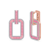 Photo of The Pink Flair Collection 1 1/3 CT. T.W. Diamond Earring 14K Rose Gold [CE5842R]