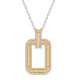 Photo of The Yellow Flair Collection 2/3 CT. T.W. Pendant 10K White Gold [CP5851W]