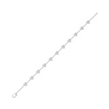 Photo of Amory 0 CT. T.W. Natural No Gemstone Round Cluster Bracelet 10K White Gold [BC5827W]