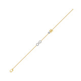 Photo of Chaise 1/4 Carat T.W. Natural Diamond Round Cluster Bracelet 10K Yellow Gold [BC5830Y]