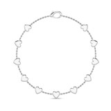 Photo of Amory 0 CT. T.W. Natural No Gemstone Round Cluster Bracelet 14K White Gold [BC5827W]