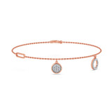 Photo of Beta 1/4 CT. T.W. Natural Diamond Round Cluster Bracelet 10K Rose Gold [BC5821R]