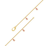 Photo of Lisbet 0 CT. T.W. Natural Morganite Round Cluster Bracelet 10K Yellow Gold [BC5822Y]