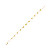 Photo of Amory 0 Carat T.W. Natural No Gemstone Round Cluster Bracelet 10K Yellow Gold [BC5827Y]