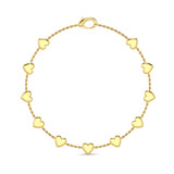 Photo of Amory 0 Carat T.W. Natural No Gemstone Round Cluster Bracelet 10K Yellow Gold [BC5827Y]