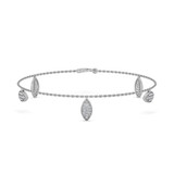 Photo of Deanna 1/4 Carat T.W. Natural Diamond Round Cluster Bracelet 10K White Gold [BC5834W]