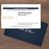 Amory 0 CT. T.W. Natural No Gemstone Round Cluster Bracelet 14K Yellow Gold