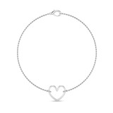 Photo of Amsden 0 Carat T.W. Natural No Gemstone Round Cluster Bracelet 10K White Gold [BC5826W]