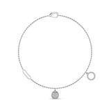 Photo of Beta 1/4 Carat T.W. Natural Diamond Round Cluster Bracelet 10K White Gold [BC5821W]