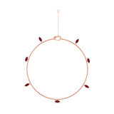 Photo of Davida 0 Carat T.W. Natural Ruby Round Cluster Bracelet 10K Rose Gold [BC5833R]