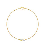 Photo of Nubia 1/20 CT. T.W. Natural Diamond Round Cluster Bracelet 14K Yellow Gold [BC5824Y]
