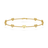 Photo of Chelsee 1/3 Carat T.W. Natural Diamond Round Cluster Bracelet 10K Yellow Gold [BC5831Y]