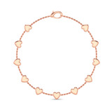 Photo of Amory 0 Carat T.W. Natural No Gemstone Round Cluster Bracelet 10K Rose Gold [BC5827R]