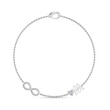 Photo of Chaise 1/4 Carat T.W. Natural Diamond Round Cluster Bracelet 10K White Gold [BC5830W]