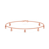 Photo of Lisbet 0 Carat T.W. Natural Morganite Round Cluster Bracelet 14K Rose Gold [BC5822R]