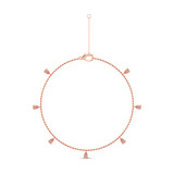 Photo of Lisbet 0 Carat T.W. Natural Morganite Round Cluster Bracelet 14K Rose Gold [BC5822R]