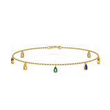 Photo of Issa 0 CT. T.W. Natural Sapphire Round Cluster Bracelet 14K Yellow Gold [BC5823Y]