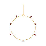 Photo of Davida 0 Carat T.W. Natural Ruby Round Cluster Bracelet 14K Yellow Gold [BC5833Y]