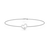 Photo of Amherst 1/25 Carat T.W. Natural Diamond Round Cluster Bracelet 14K White Gold [BC5825W]