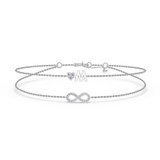 Photo of Chaise 1/4 Carat T.W. Anklet 14K White Gold [AN5830W]