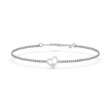 Photo of Amherst 1/25 CT. T.W. Anklet 14K White Gold [AN5825W]