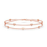 Photo of Chelsee 3/8 Carat T.W. Anklet 10K Rose Gold [AN5831R]