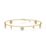 Photo of Baylee 3/4 CT. T.W. Anklet 10K Yellow Gold [AN5829Y]