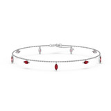 Photo of Davida 0 CT. T.W. Anklet 14K White Gold [AN5833W]