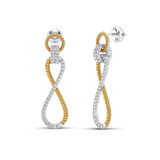 Photo of Sabine 1/2 CT. T.W. Diamond Earring 10K White Gold [CE5807W]