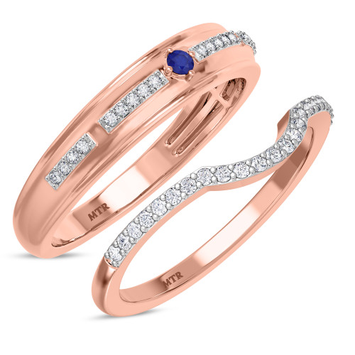 Photo of Bellerose 1/4 Carat T.W. Diamond Matching Wedding Band Set 10K Rose Gold [WB1001R]