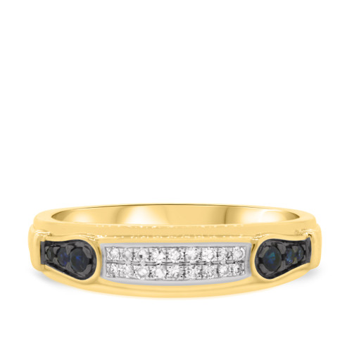 Photo of Bee ct tw. Mens Diamond Wedding Band 10K Yellow Gold [BT221YM]