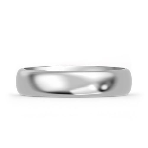 Photo of Hudson Traditional Mens Wedding Band 10K White Gold. [BT305WM]