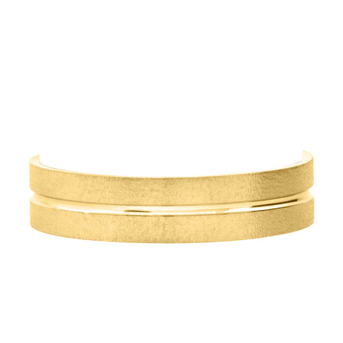 Photo of Mason Traditional Mens Wedding Band 10K Yellow Gold. [BT309YM]